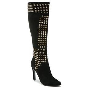 Tall Suede Studded Boots